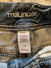 Jupe dentelle y2k custom handmade grunge goth emo skirt jean taille S n•338
