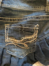 Jupe dentelle y2k custom handmade grunge goth emo skirt jean taille S n•338