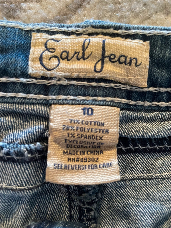 Jupe dentelle y2k custom handmade grunge goth emo skirt jean taille M n•339