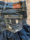 Jupe dentelle y2k custom handmade grunge goth emo skirt jean taille S n•340