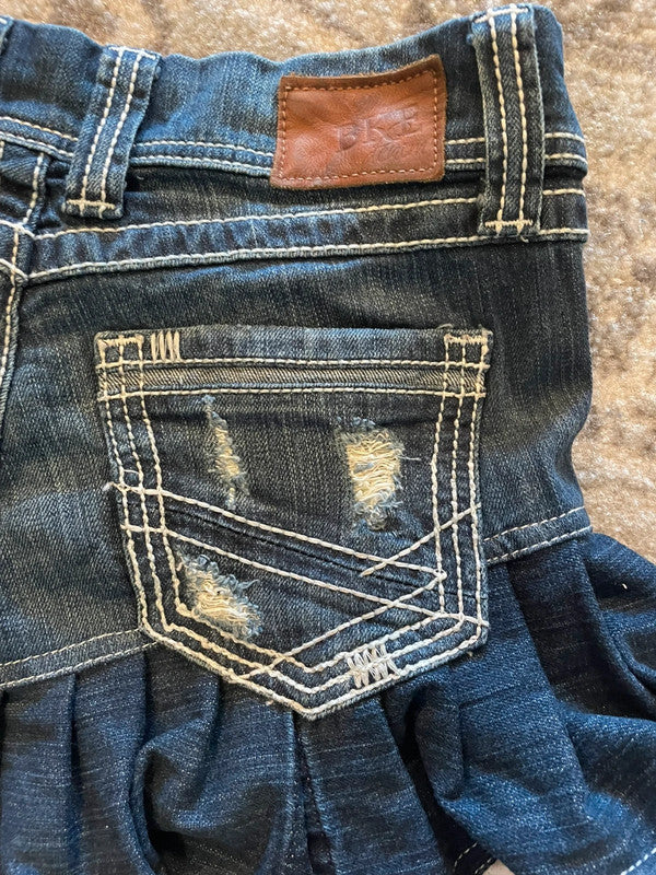 Jupe dentelle y2k custom handmade grunge goth emo skirt jean taille S n•340