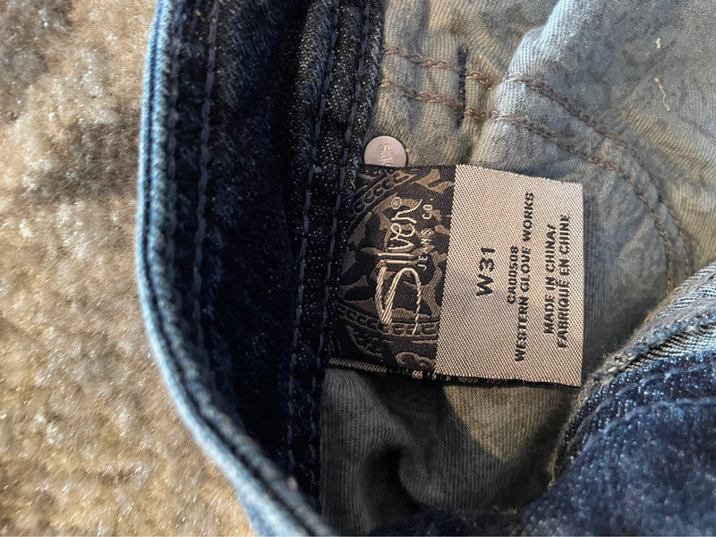 Jupe dentelle y2k custom handmade grunge goth emo skirt jean taille L n•343