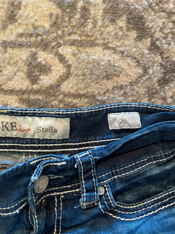 Jupe dentelle y2k custom handmade grunge goth emo skirt jean taille S n•344