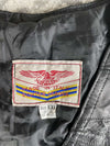 Veste en cuir sans manche style motard handmade streetwear y2k peinture moto XXL n•377