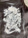 Veste en cuir sans manche style motard handmade streetwear y2k peinture moto XL n•380