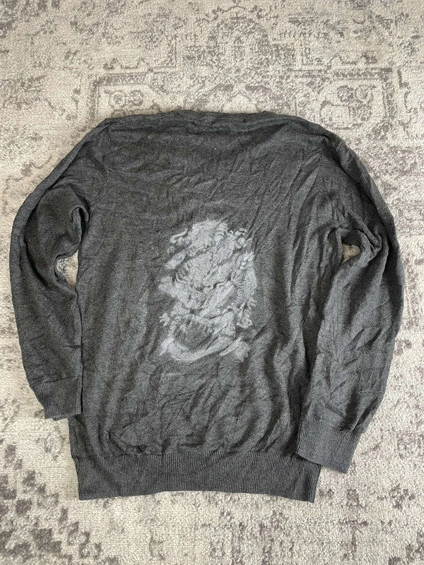 Sweat pull skater handmade streetwear style goth emo alt y2k peinture crewneck hiphop S n•389