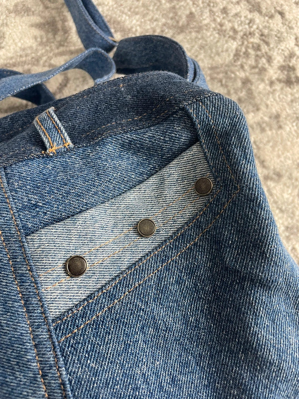 Sac à main en jean handmade multi-pocket upcyclé retravaillé en jean premium 100% Cotton