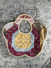 Sac fourre tout en toile matelassé en forme de fleur handmade upcyclé retravaillé premium n•345