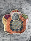 Sac fourre tout en toile matelassé en forme de fleur handmade upcyclé retravaillé premium n•345