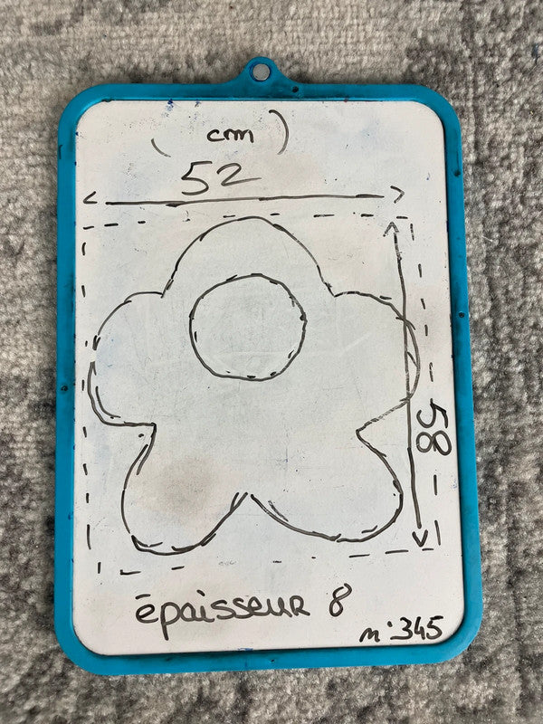 Sac fourre tout en toile matelassé en forme de fleur handmade upcyclé retravaillé premium n•345