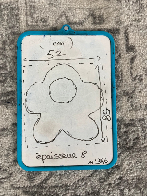 Sac fourre tout en toile matelassé en forme de fleur handmade upcyclé retravaillé premium n•346