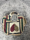 Sac fourre tout en toile matelassé en forme de fleur handmade upcyclé retravaillé premium n•346