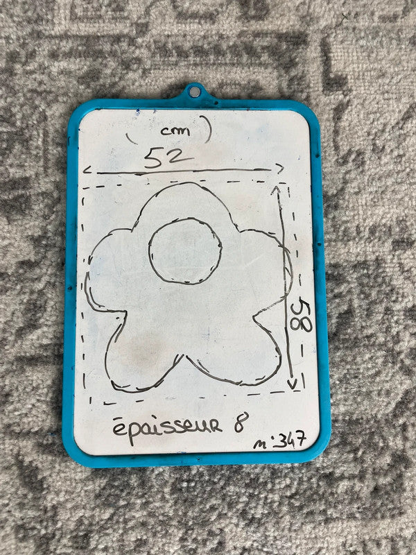 Sac fourre tout en toile matelassé en forme de fleur handmade upcyclé retravaillé premium n•348