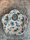 Sac fourre tout en toile matelassé en forme de fleur handmade upcyclé retravaillé premium n•350