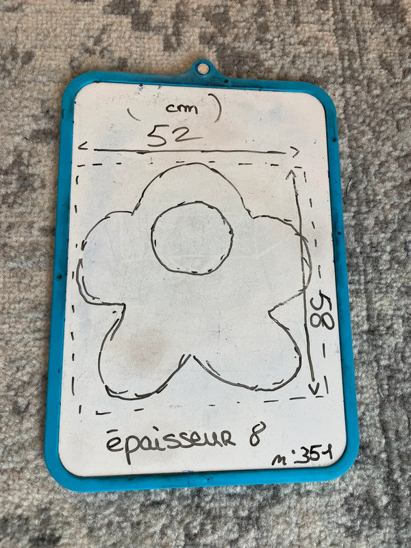 Sac fourre tout en toile matelassé en forme de fleur handmade upcyclé retravaillé premium n•351