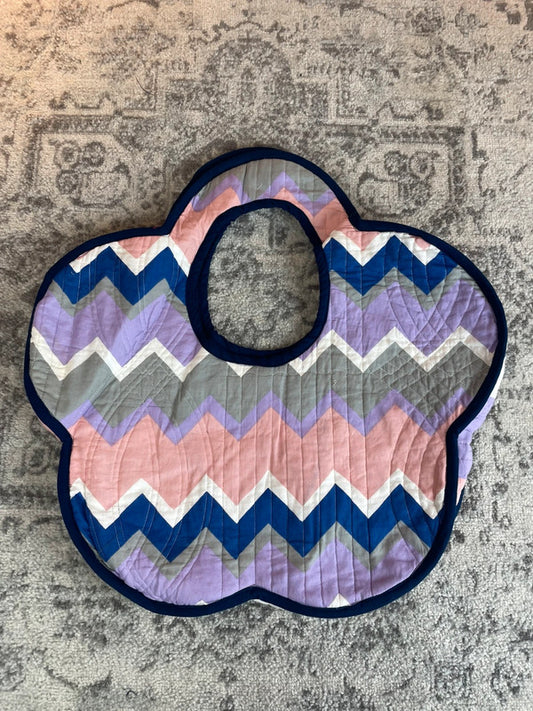 Sac fourre tout en toile matelassé en forme de fleur handmade upcyclé retravaillé premium n•353