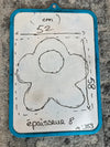 Sac fourre tout en toile matelassé en forme de fleur handmade upcyclé retravaillé premium n•353