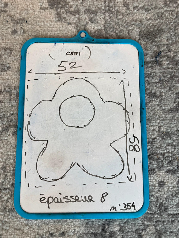 Sac fourre tout en toile matelassé en forme de fleur handmade upcyclé retravaillé premium n•354