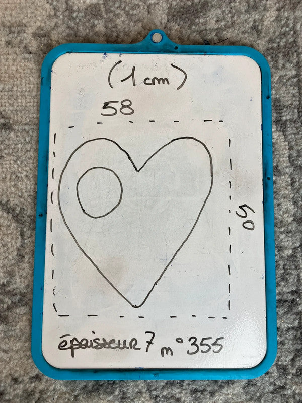 Sac fourre tout en toile matelassé en forme de cœur handmade upcyclé retravaillé premium n•355