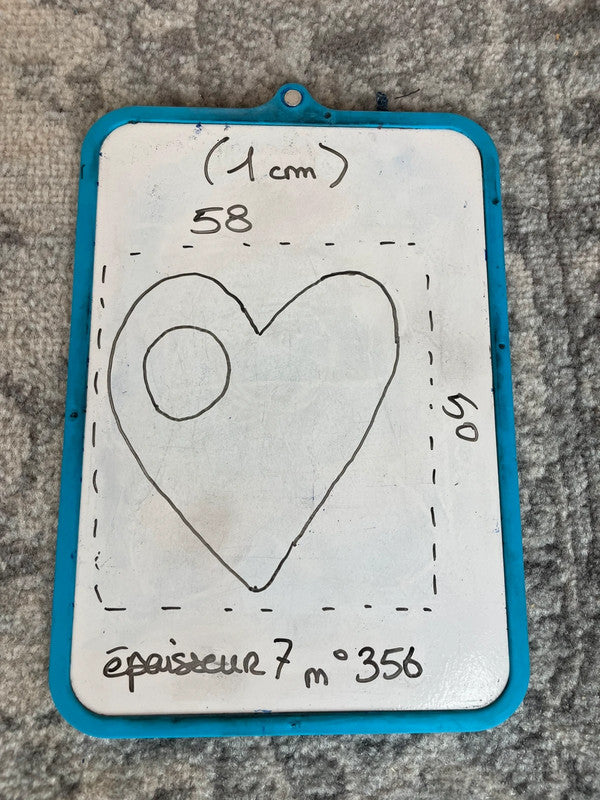 Sac fourre tout en toile matelassé en forme de cœur handmade upcyclé retravaillé premium n•356