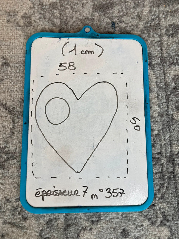 Sac fourre tout en toile matelassé en forme de cœur handmade upcyclé retravaillé premium n•357