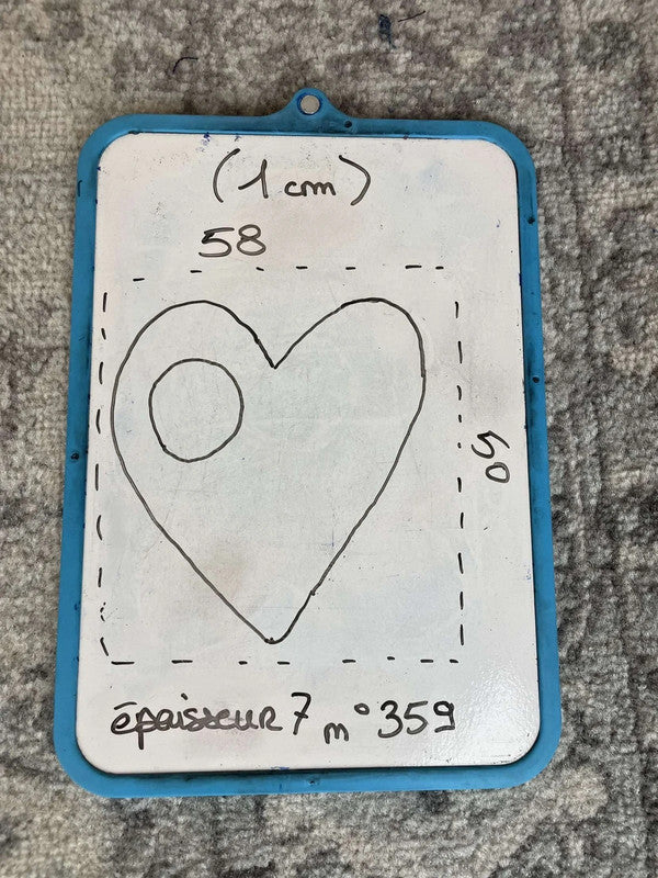 Sac fourre tout en toile matelassé en forme de cœur handmade upcyclé retravaillé premium n•359