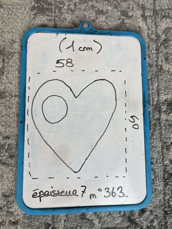 Sac fourre tout en toile matelassé en forme de cœur handmade upcyclé retravaillé premium n•363