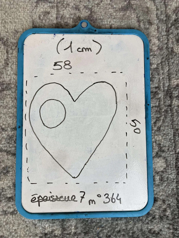 Sac fourre tout en toile matelassé en forme de cœur handmade upcyclé retravaillé premium n•364