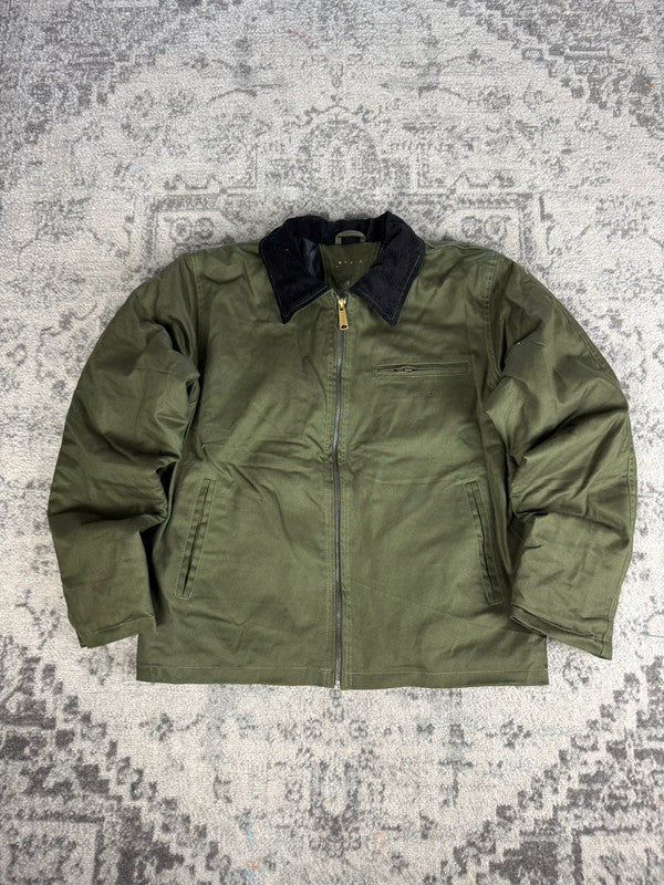 Veste Harrington matelassé en toile design streetwear y2k vintage hip-hop fait main taille M n•451