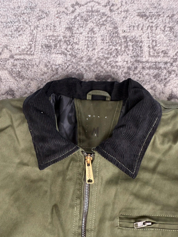 Veste Harrington matelassé en toile design streetwear y2k vintage hip-hop fait main taille M n•451