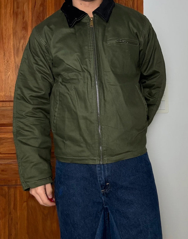 Veste Harrington matelassé en toile design streetwear y2k vintage hip-hop fait main taille M n•451