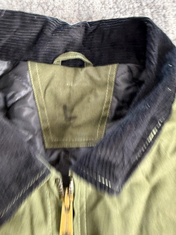 Veste Harrington matelassé en toile design streetwear y2k vintage hip-hop fait main taille L n•452