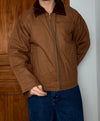 Veste Harrington matelassé en toile design streetwear y2k crop hip-hop fait main taille L n•453