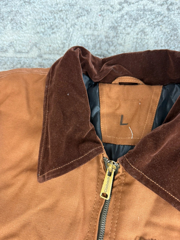 Veste Harrington matelassé en toile design streetwear y2k crop hip-hop fait main taille L n•453