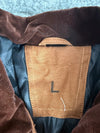 Veste Harrington matelassé en toile design streetwear y2k crop hip-hop fait main taille L n•453