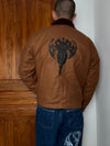 Veste Harrington crop matelassé en toile design streetwear y2k hip-hop fait main taille M n•454