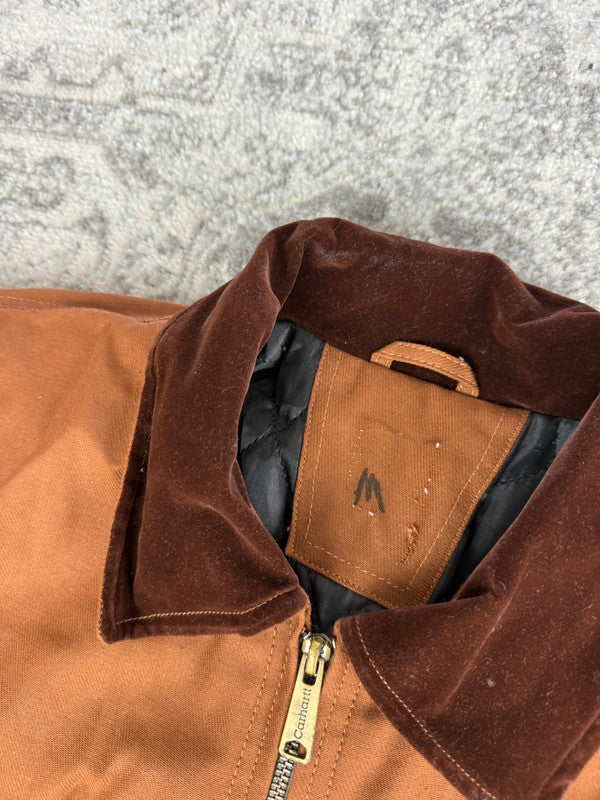 Veste Harrington crop matelassé en toile design streetwear y2k hip-hop fait main taille M n•454