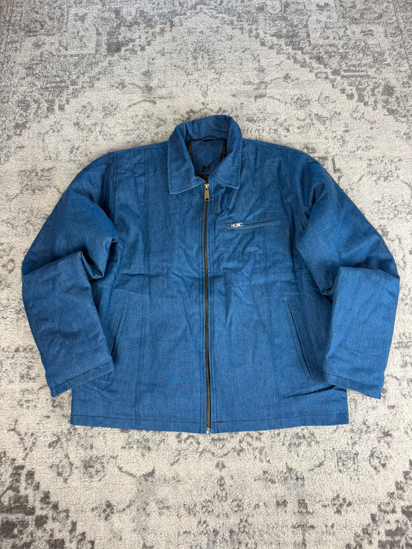 Veste Harrington crop matelassé en toile design streetwear y2k hip-hop fait main taille M n•455