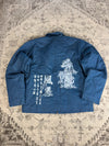 Veste Harrington crop matelassé en toile design streetwear y2k hip-hop fait main taille M n•455