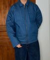 Veste Harrington crop matelassé en toile design streetwear y2k hip-hop fait main taille L n•456