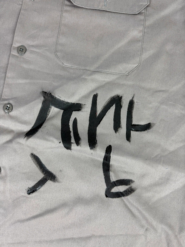 Chemise Dickies large baggy design streetwear y2k hip-hop fait main taille L n•458