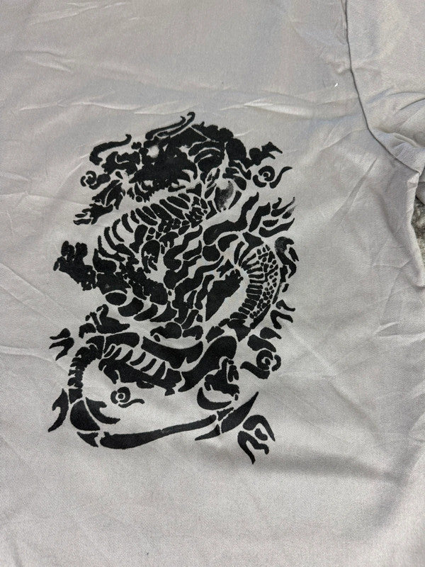 Chemise Dickies large baggy design streetwear y2k hip-hop fait main taille L n•458