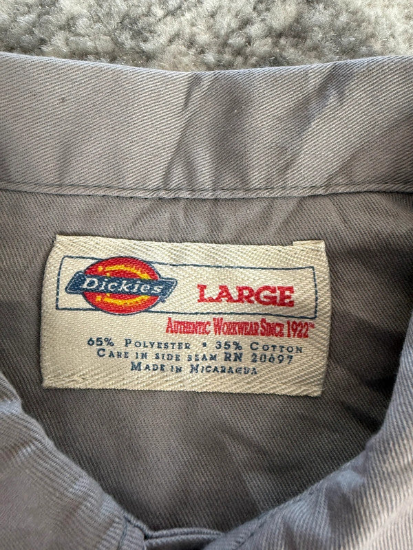 Chemise Dickies large baggy design streetwear y2k hip-hop fait main taille L n•458