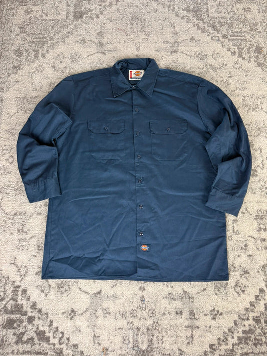 Chemise Dickies à manches courtes large baggy design streetwear y2k hip-hop fait main taille L n•459