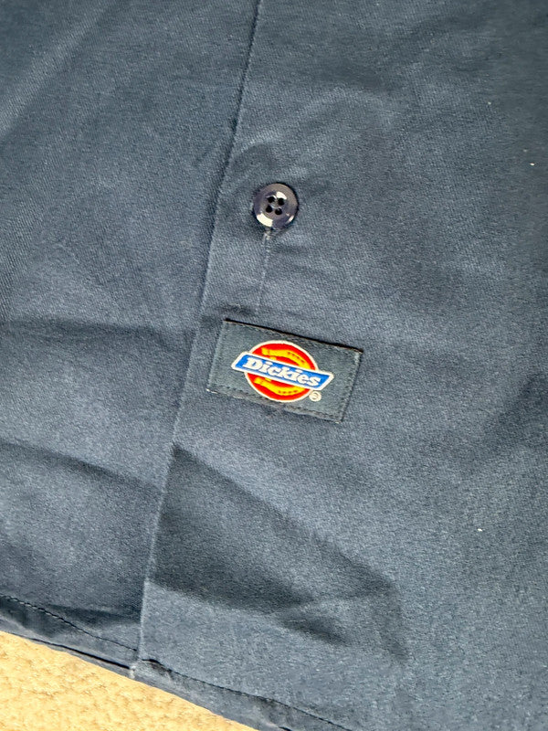 Chemise Dickies à manches courtes large baggy design streetwear y2k hip-hop fait main taille L n•459