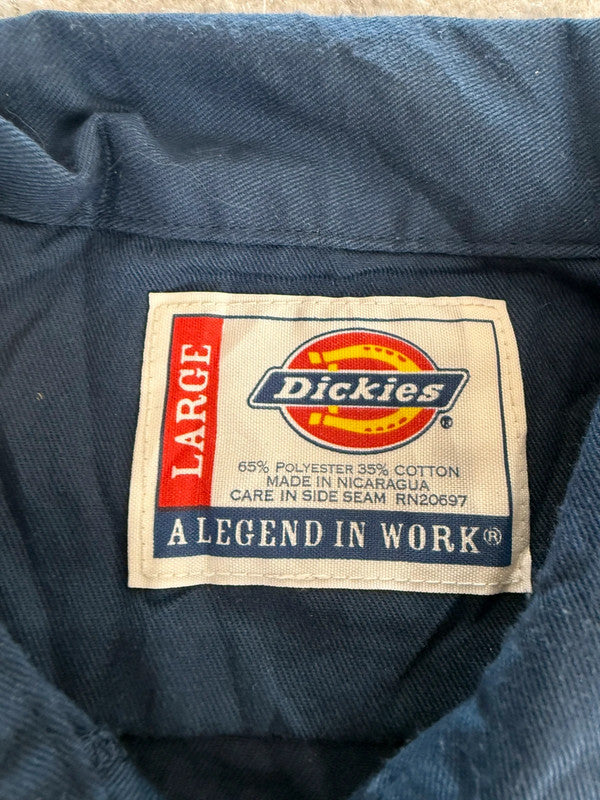 Chemise Dickies à manches courtes large baggy design streetwear y2k hip-hop fait main taille L n•459