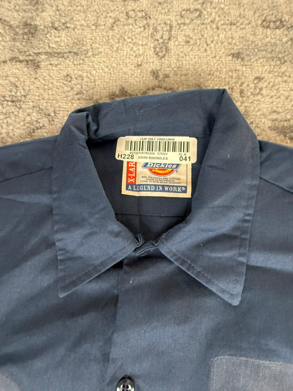 Chemise Dickies large baggy design streetwear y2k hip-hop fait main taille XL n•460