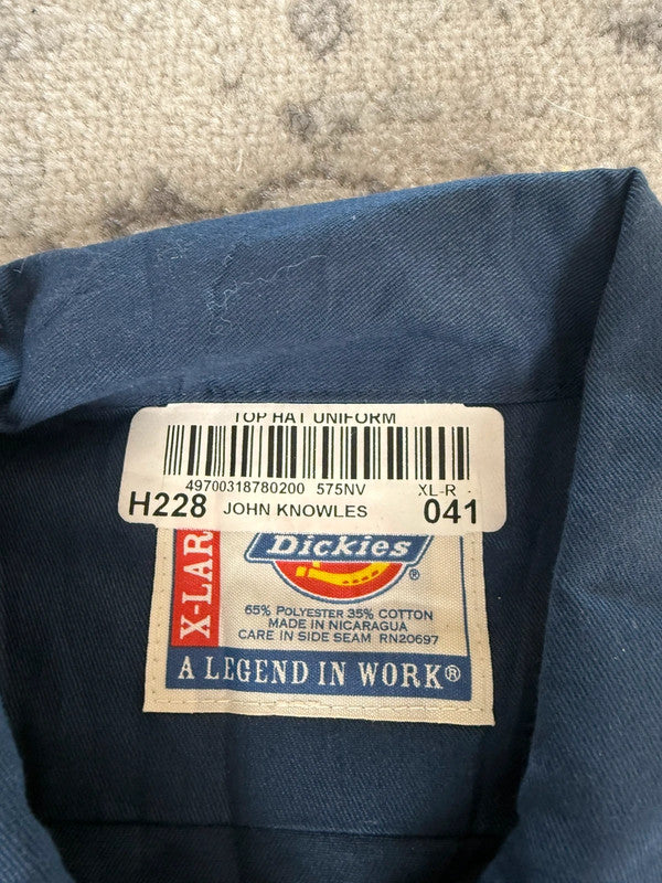 Chemise Dickies large baggy design streetwear y2k hip-hop fait main taille XL n•460