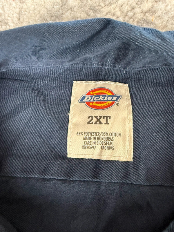 Chemise Dickies manches courtes large baggy design streetwear y2k hip-hop fait main taille XXL n•464