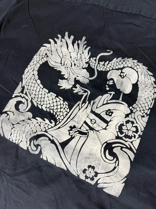 Chemise Dickies manches courtes large baggy design streetwear y2k hip-hop fait main taille XXL n•464